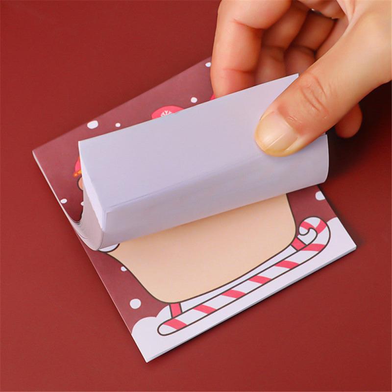 50 Sheets Christmas Memo Pad Sticky Notes School Supplies Paper Stickers