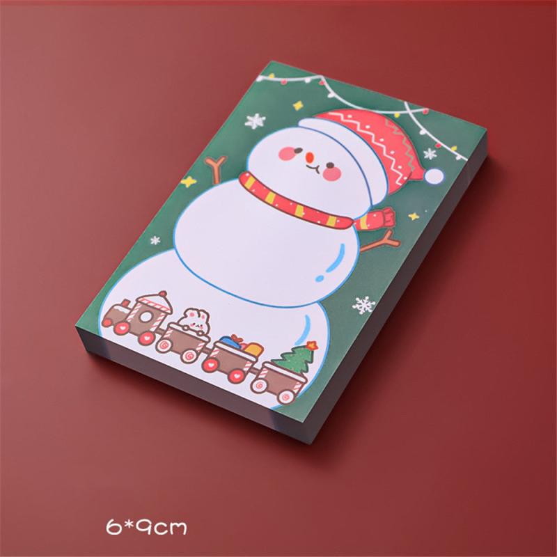 50 Sheets Christmas Memo Pad Sticky Notes School Supplies Paper Stickers