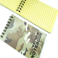 2pcs Camouflage Waterproof Notepad Outdoor All-Weather Notebook