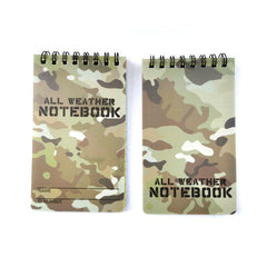 2pcs Camouflage Waterproof Notepad Outdoor All-Weather Notebook