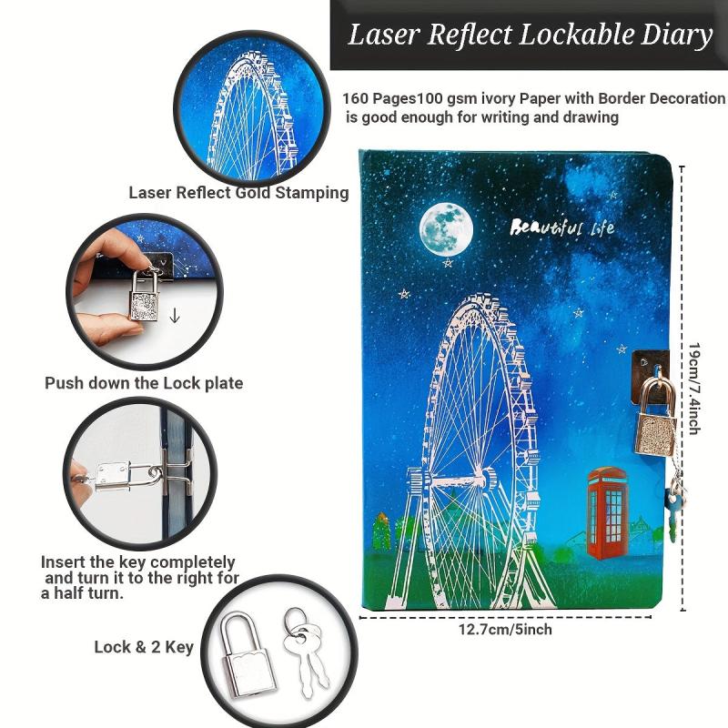 London Eye Laser Reflect Diary A5 160 Page