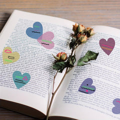 Love Transparent Sticky Notes 4 5x4 5 Cm 8 Colors 20 Sheets Pad