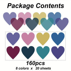 Love Transparent Sticky Notes 4 5x4 5 Cm 8 Colors 20 Sheets Pad
