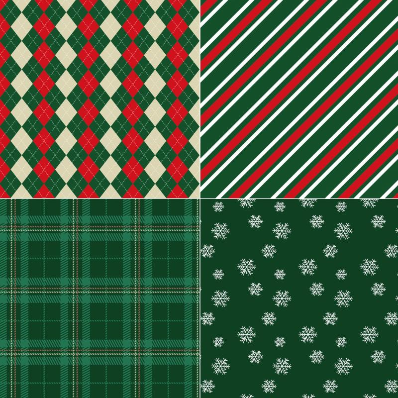 Christmas Scrapbook Paper Pad 24 Sheets 160gsm Single Sided Pattern Paper