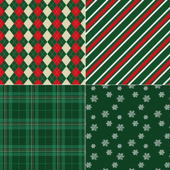 Christmas Scrapbook Paper Pad 24 Sheets 160gsm Single Sided Pattern Paper