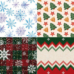 Christmas Scrapbook Paper Pad 24 Sheets 160gsm Single Sided Pattern Paper