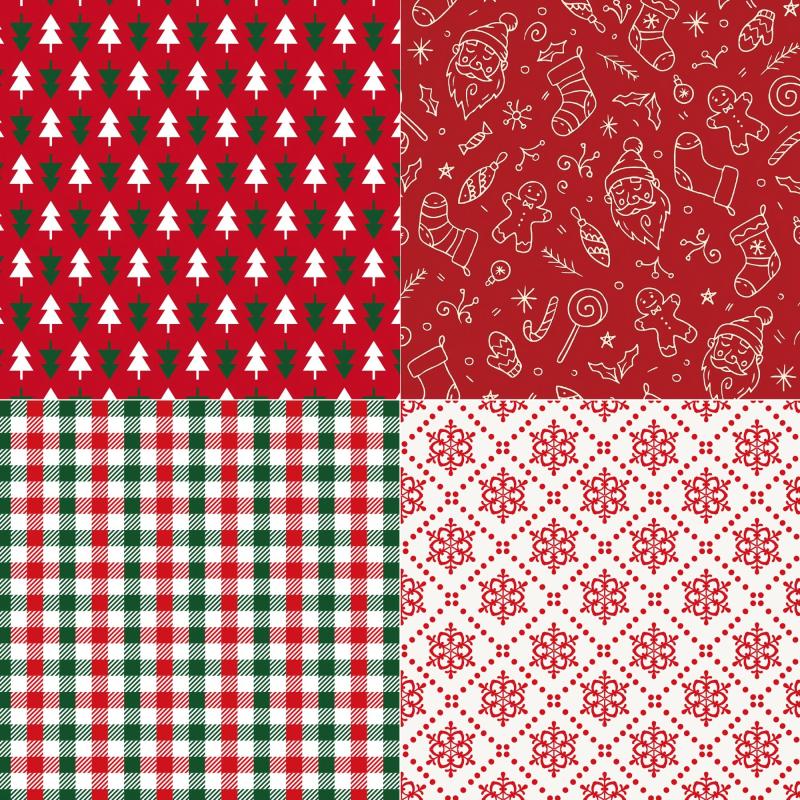 Christmas Scrapbook Paper Pad 24 Sheets 160gsm Single Sided Pattern Paper