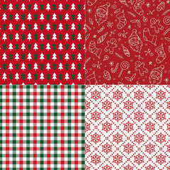 Christmas Scrapbook Paper Pad 24 Sheets 160gsm Single Sided Pattern Paper