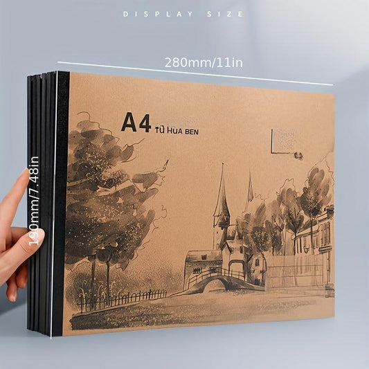A4 Sketch Art Picture Book, Thickened Cowhide Paper College Student Book