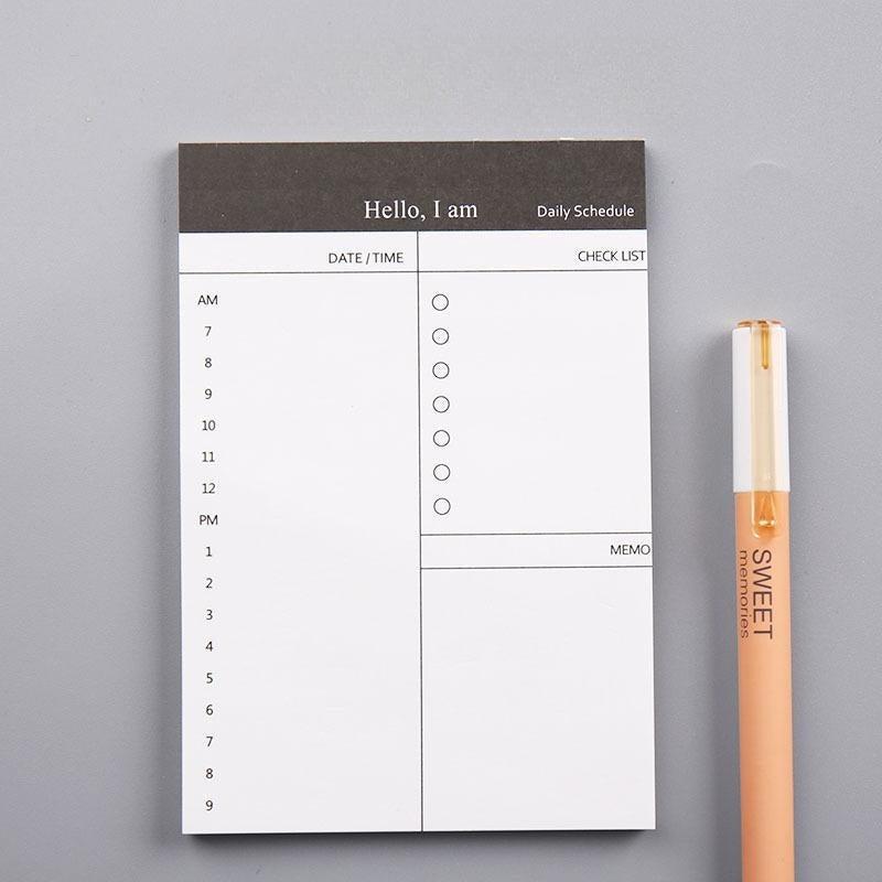 Tear-Away Daily Planner Book with Stickers and Sticky Notes