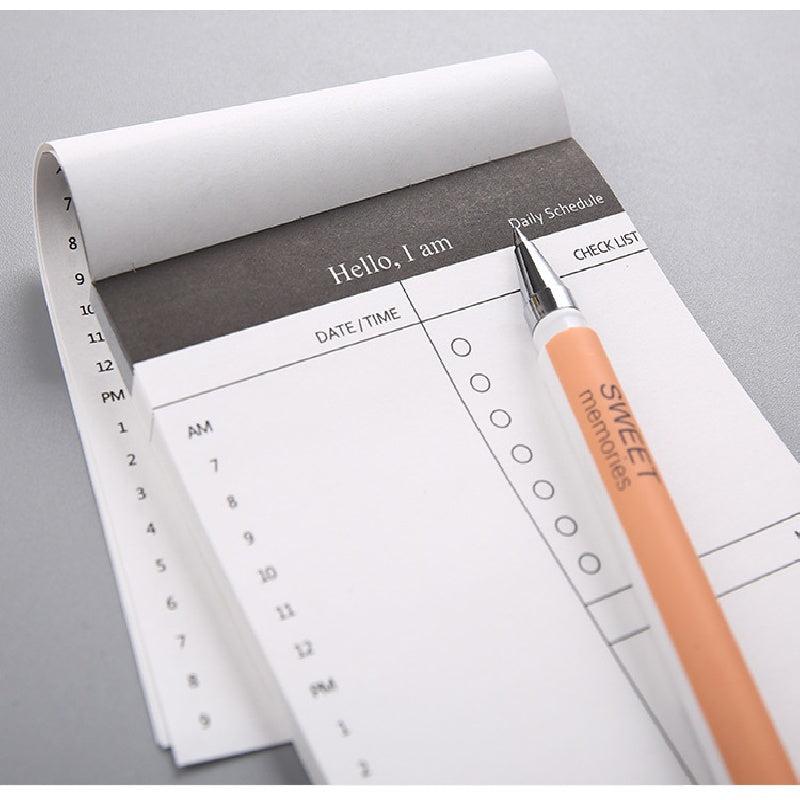 Tear-Away Daily Planner Book with Stickers and Sticky Notes