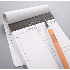 Tear-Away Daily Planner Book with Stickers and Sticky Notes
