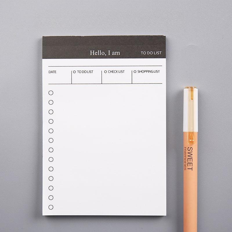 Tear-Away Daily Planner Book with Stickers and Sticky Notes