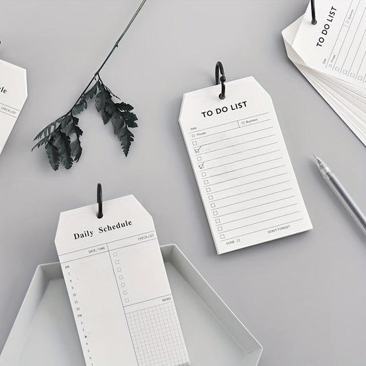 52 Pages Loose Leaf Notepad Portable Memo Buckle Style Schedule