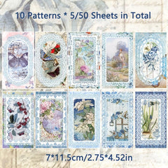 50pcs Writable Lace DIY Decorative Paper for Packaging Framed Boxes