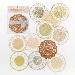 30 Sheets Sticky Notes Lace Flower Story Retro Pastoral Style Plant Pattern