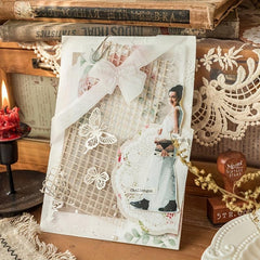 30 Sheets Sticky Notes Lace Flower Story Retro Pastoral Style Plant Pattern