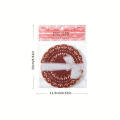 30 Sheets Sticky Notes Lace Flower Story Retro Pastoral Style Plant Pattern