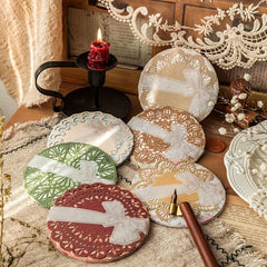 30 Sheets Sticky Notes Lace Flower Story Retro Pastoral Style Plant Pattern