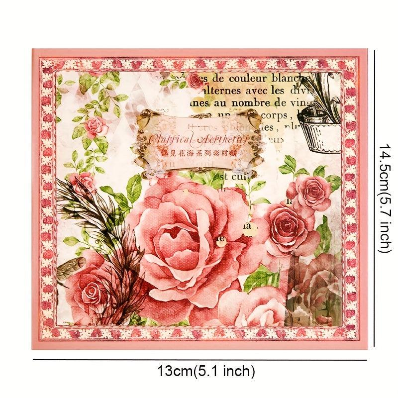50 Vintage Plants Flowers Stickers for DIY Art Craft Journaling Scrapbook