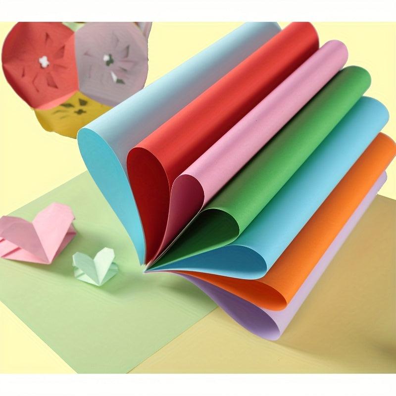 10 Sheets A4 Colorful Paper for Students, Hard Card Paper with Cover