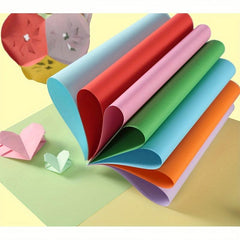 10 Sheets A4 Colorful Paper for Students, Hard Card Paper with Cover