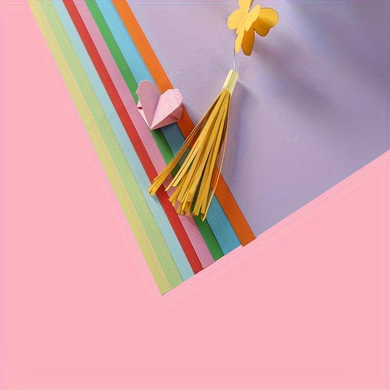10 Sheets A4 Colorful Paper for Students, Hard Card Paper with Cover