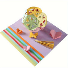10 Sheets A4 Colorful Paper for Students, Hard Card Paper with Cover