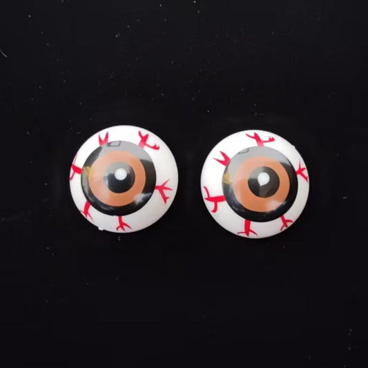 2pcs Halloween Colored Eyeball Trick Props Ghost Eye Semi round Bowl