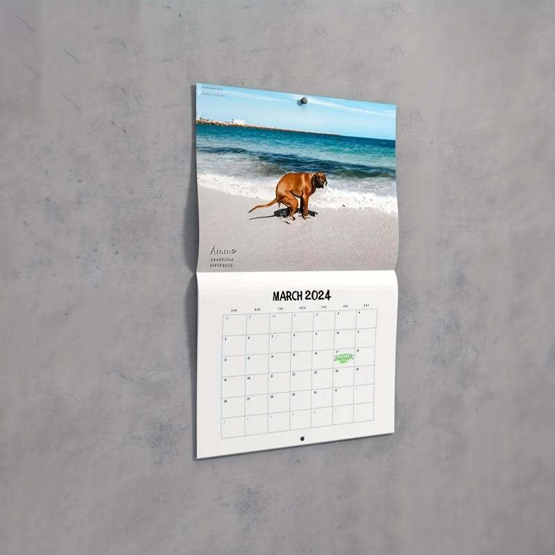 1pc Dog Poop Calendar Funny 2022 Wall Calendar