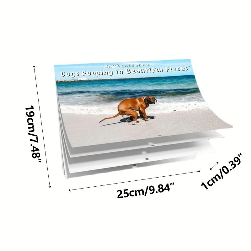 1pc Dog Poop Calendar Funny 2022 Wall Calendar