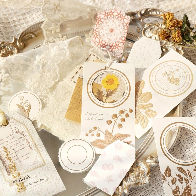 15 Sheets Flower And Plant Sticky Notes for Diary Decoration