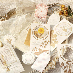 15 Sheets Flower And Plant Sticky Notes for Diary Decoration