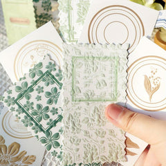15 Sheets Flower And Plant Sticky Notes for Diary Decoration