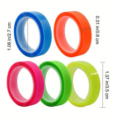 5 Roll 5 Colors Stickers Transparent Fluorescent Index Tabs Flags 5m Sticky Note