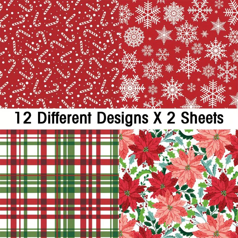 Christmas Scrapbook Paper Pad - 24 Sheets - 6x6 Pack