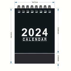 Mini Desk Calendar Jan-June, 250g Writing Paper, Double Coil Binding