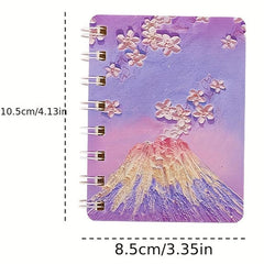 80pg Painting Landscape Coil Book A7 Mini Pocket Notepad Diary