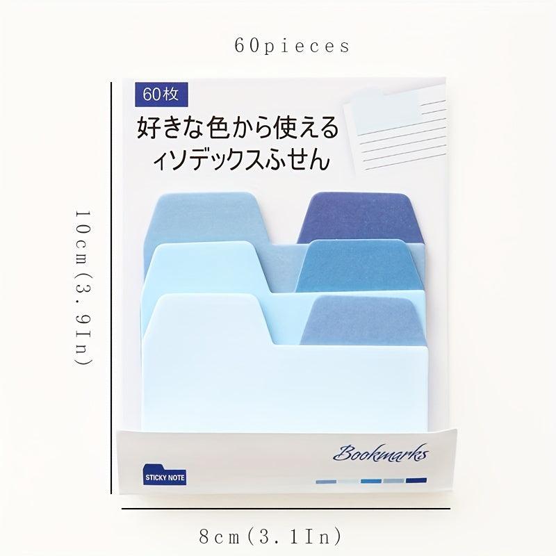 60pcs Gradual Change Sticky Notes for Students, 3.9x3.1In, Message Sticky Notes
