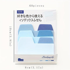 60pcs Gradual Change Sticky Notes for Students, 3.9x3.1In, Message Sticky Notes