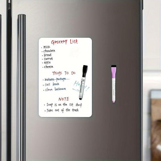 Magnetic Dry Erase Board Sheet with 2 Markers for Fridge 30x48cm