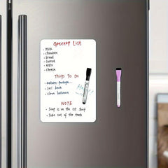 Magnetic Dry Erase Board Sheet with 2 Markers for Fridge 30x48cm