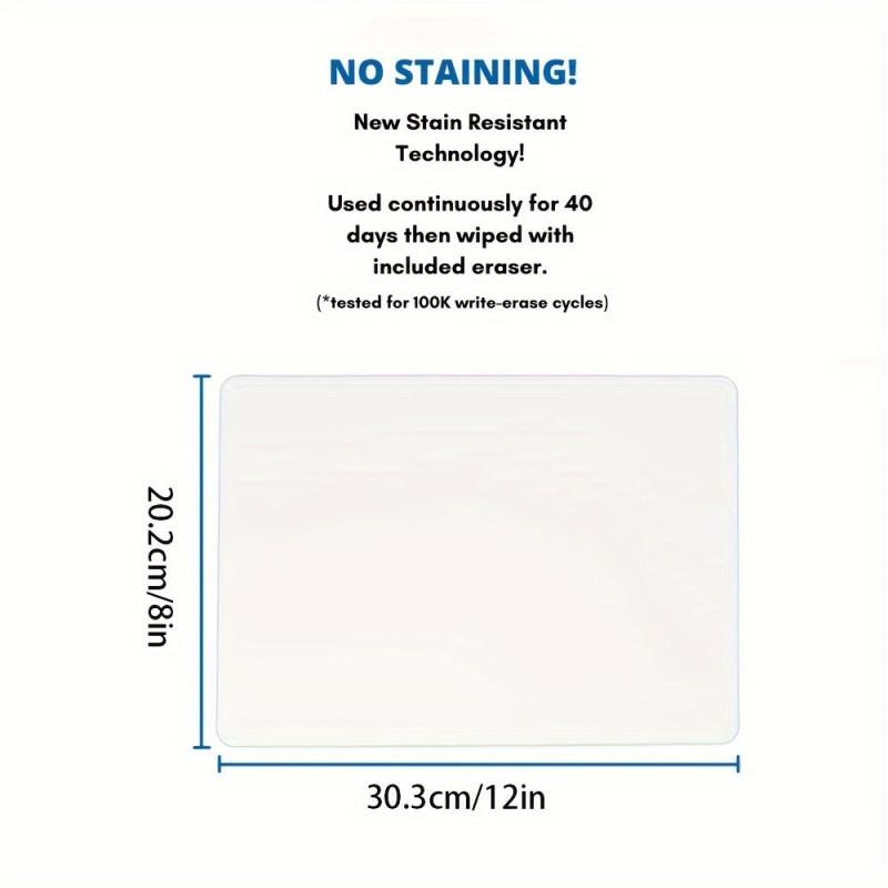 Magnetic Dry Erase Board Sheet with 2 Markers for Fridge 30x48cm