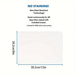 Magnetic Dry Erase Board Sheet with 2 Markers for Fridge 30x48cm