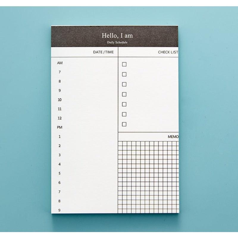 Minimalistic Desktop Calendar Notepad - 50 Sheets