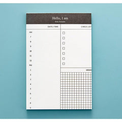 Minimalistic Desktop Calendar Notepad - 50 Sheets