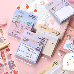 Creative Girl Cartoon Note Book Message Paper Non-sticky Non-adhesive Memo Paper
