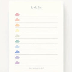 Colorful Clouds To Do List Memo Book Student Memo 60 Sheets