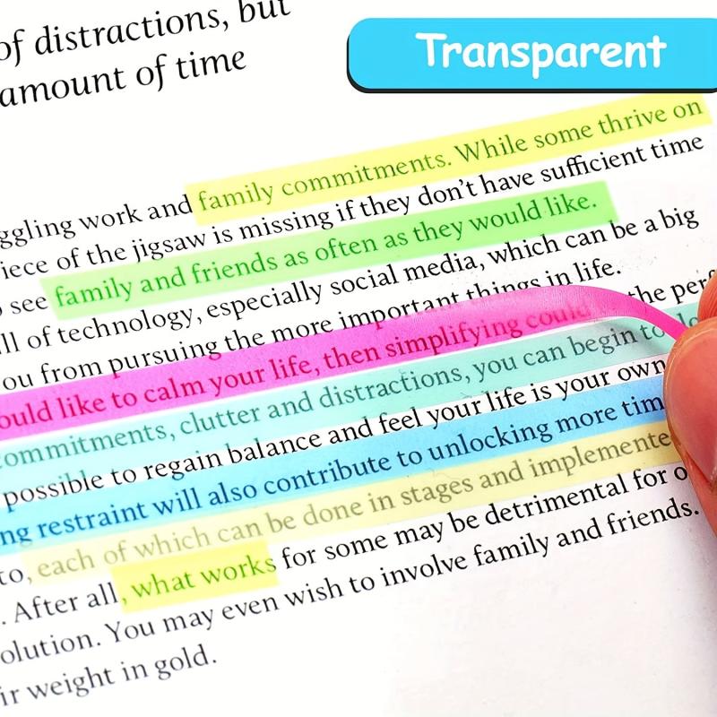 1280pcs Waterproof Highlighter Sticky Page Markers Tabs for Office School Study