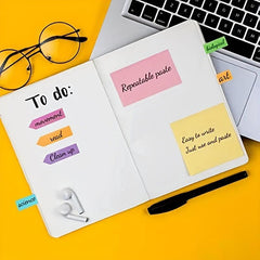 Colorful Sticky Note Set with Leather Packing Box